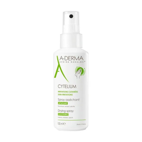 A-DERMA CYTELIUM - Spray Asséchant Apaisant - Visage et Corps - Peaux Irritées, 100ml