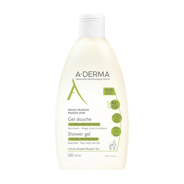 A-DERMA LES INDISPENSABLES - Gel Douche Hydra-Protecteur - Visage, Corps et Cheveux - Peaux Fragiles, 500ml