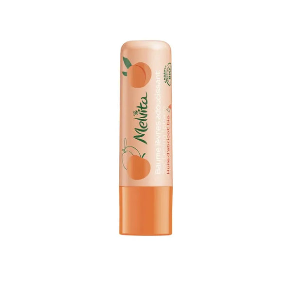 MELVITA Baume Lèvres Adoucissant à l'Huile d'Abricot Bio - Lèvres Déshydratées, 4.5g