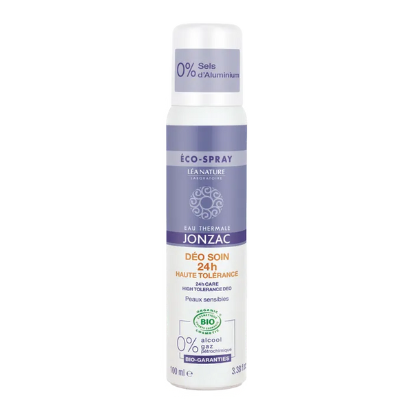 EAU THERMALE JONZAC DEODORANT - Eco-Spray Soin 24H Haute Tolérance Bio - Peaux Sensibles, 100ml