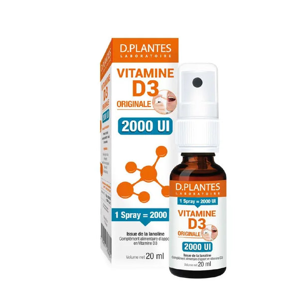 D.PLANTES Vitamine D3 Originale 2000 UI Spray, 20ml