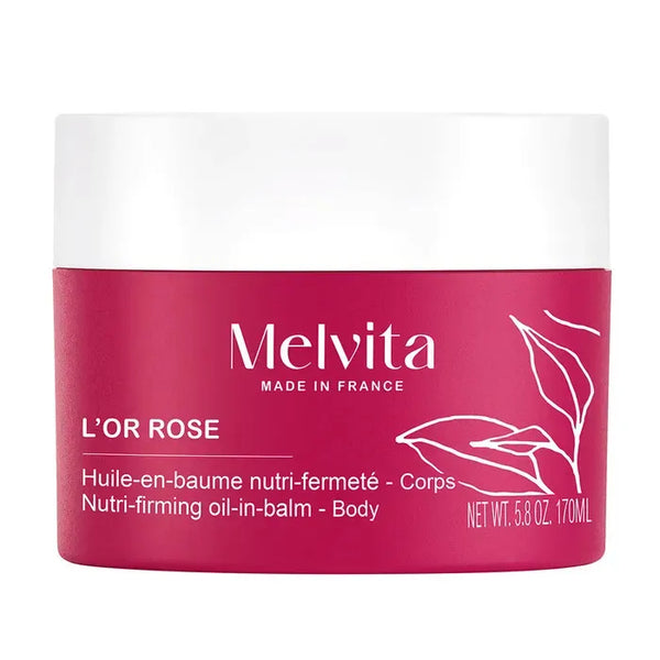 MELVITA L'OR ROSE - Huile-En-Baume Nutri-Fermeté Bio - Corps - Tous Types de Peaux, 170ml