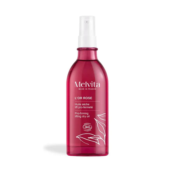 MELVITA L'OR ROSE - Huile Sèche Lift Pro-Fermeté Bio - Corps - Tous Types de Peaux, 100ml