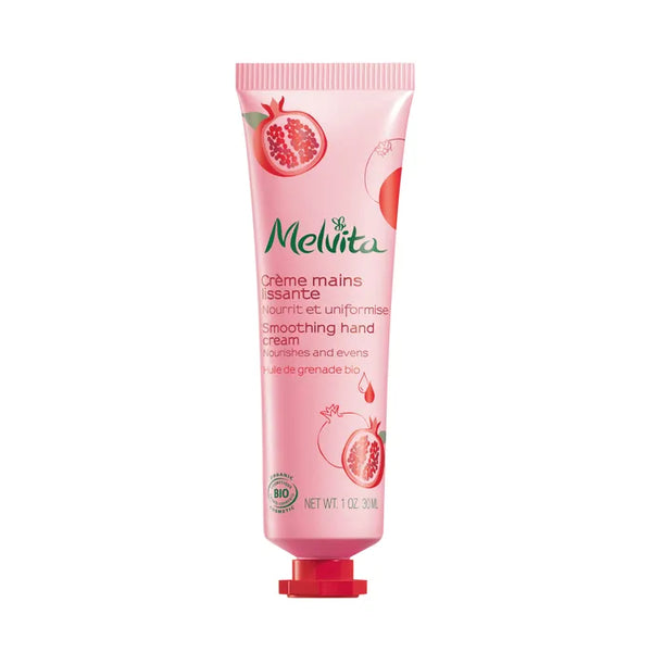 MELVITA Crème Mains Lissante à l'Huile de Grenade Bio - Peaux Matures, 30ml