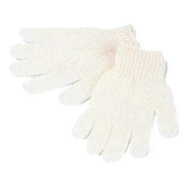 ALTESSE Gant de Massage Exfoliant Nylon Coloris Blanc, 1 paire