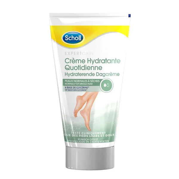 SCHOLL EXPERTCARE - Crème Hydratante Quotidienne - Pieds - Peaux Normales à Sèches, 150ml