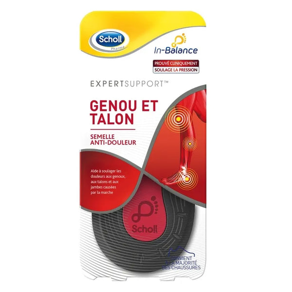 SCHOLL IN-BALANCE - Semelles Anti-Douleur Genou et Talon - Pointure 37-39,5