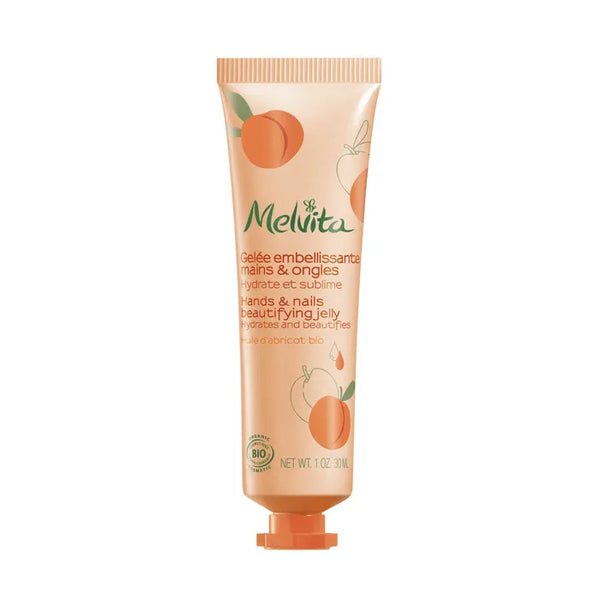 MELVITA Gelée Embellissante Mains et Ongles à l'Huile d'Abricot Bio - Peaux Déshydratées, 30ml