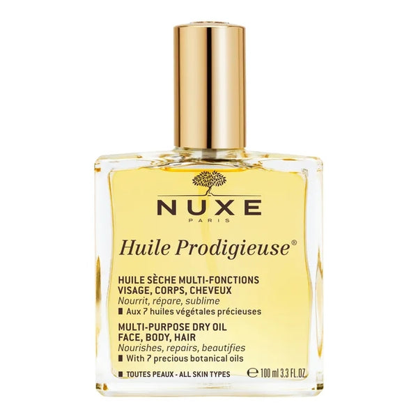 NUXE HUILE PRODIGIEUSE – Huile Sèche Multi-Fonctions - Tous Types de Peaux, 100ml
