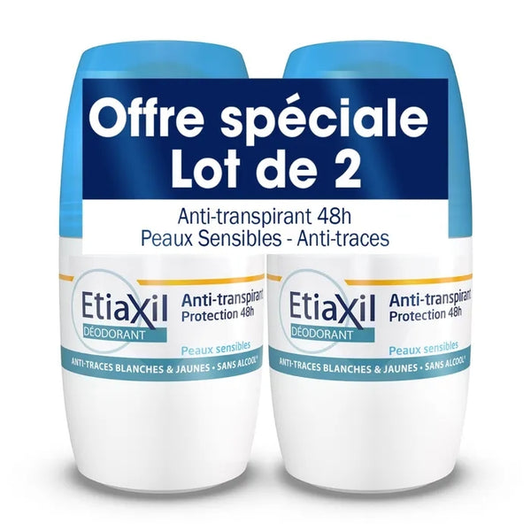 ETIAXIL Déodorant Anti-Transpirant 48h, 2x50ml