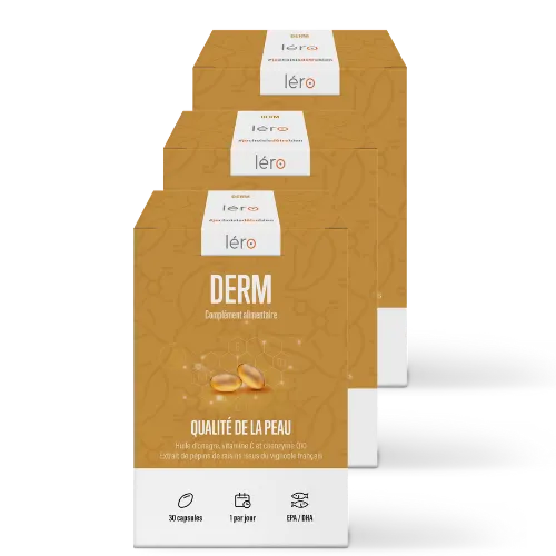 LÉRO DERM - Nutrition Anti-Âge, 3 boîtes de 30 capsules
