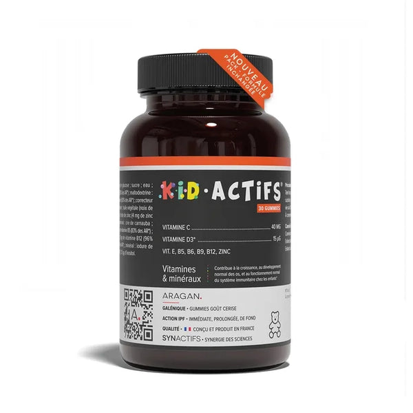 ARAGAN SYNACTIFS - KIDActifs MULTIVITAMINES® - Vitalité & Croissance, 30 gummies