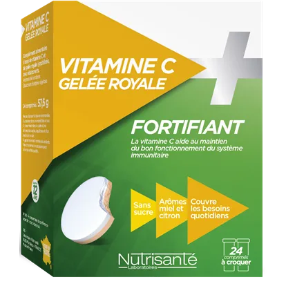 NUTRISANTE Vitamine c + gelée royale, 24 comprimés