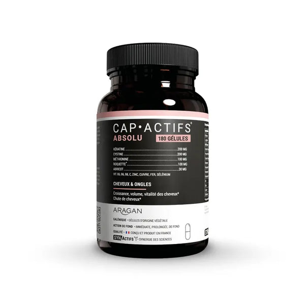 ARAGAN SYNACTIFS - CAPACTIFS® ABSOLU - Cheveux & Ongles - Kératine - 180 gélules