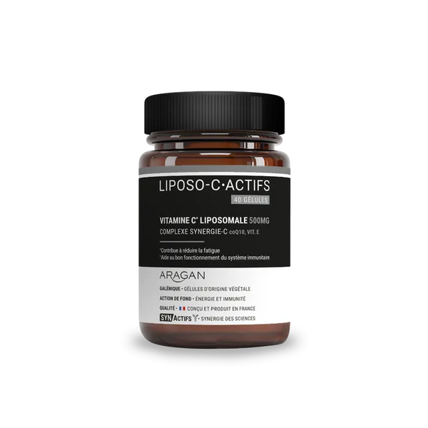 ARAGAN SYNACTIFS - LIPOSO-C ACTIFS - Energie & Immunité, 40 gélules