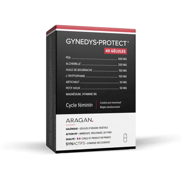 ARAGAN SYNACTIFS - GYNEDYS PROTECT® - Confort Menstruel, 40 gélules
