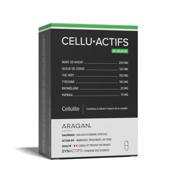 ARAGAN SYNACTIFS - CELLUACTIFS - Contre la Cellulite, 60 gélules