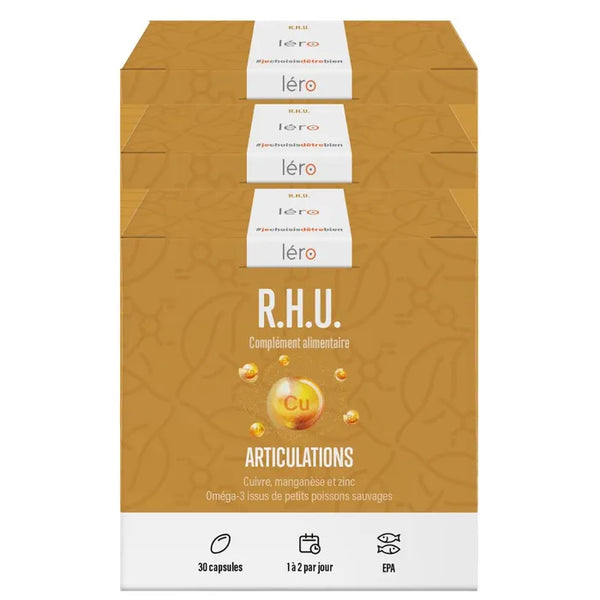 LÉRO RHU Raideur Articulaire, 90 capsules - Lot de 3