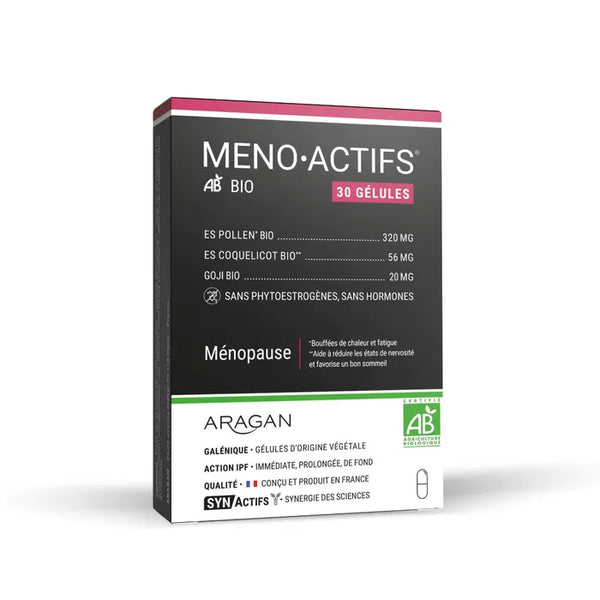 ARAGAN SYNACTIFS - MENOActifs Bio - Menopause, 30 Gélules