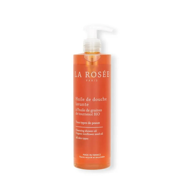 LA ROSÉE Huile de Douche Lavante à l'Huile de Graines de Tournesol Bio - Tous Types de Peaux, 400ml