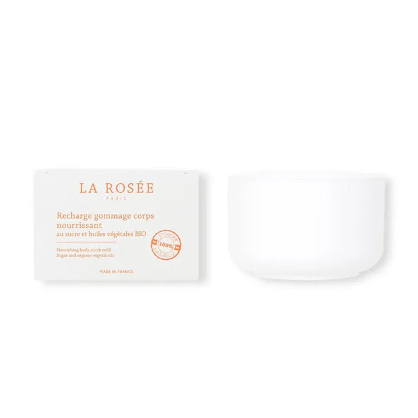 LA ROSÉE Recharge Gommage Nourrissant au Sucre et aux Huiles Végétales Bio - Corps - Tous Types de Peaux, 200g