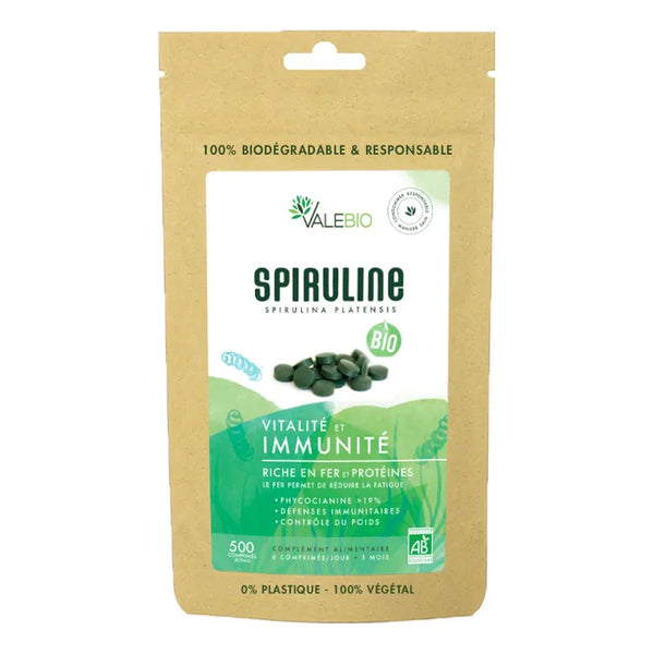 VALEBIO Spiruline Bio, 500 comprimés