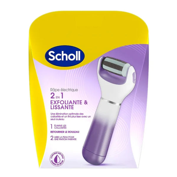 SCHOLL VELVET SMOOTH - Râpe Électrique 2 en 1 Exfoliante et Lissante