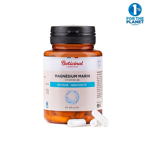 BOTICINAL LABORATOIRE FATIGUE & NERVOSITE - Magnésium Marin Vitamine B6, 60 gélules