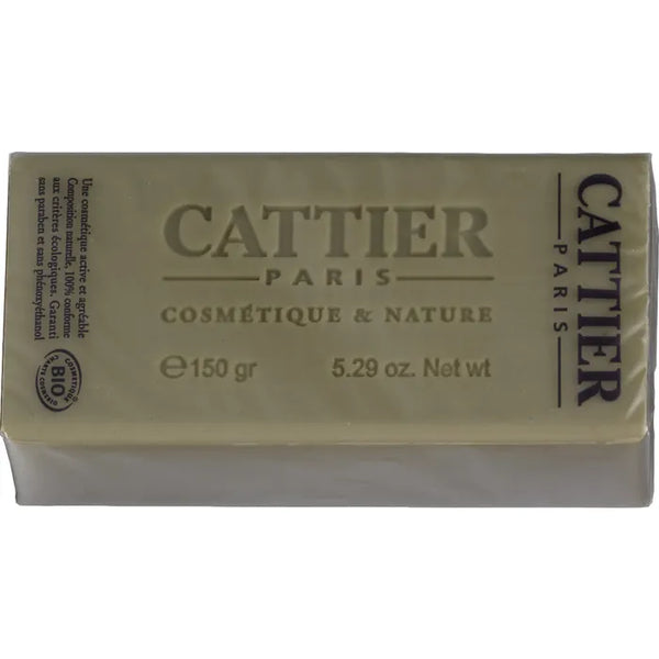 CATTIER Savon Doux Végétal Argile Verte et Cèdre - Peaux Grasses, 150g
