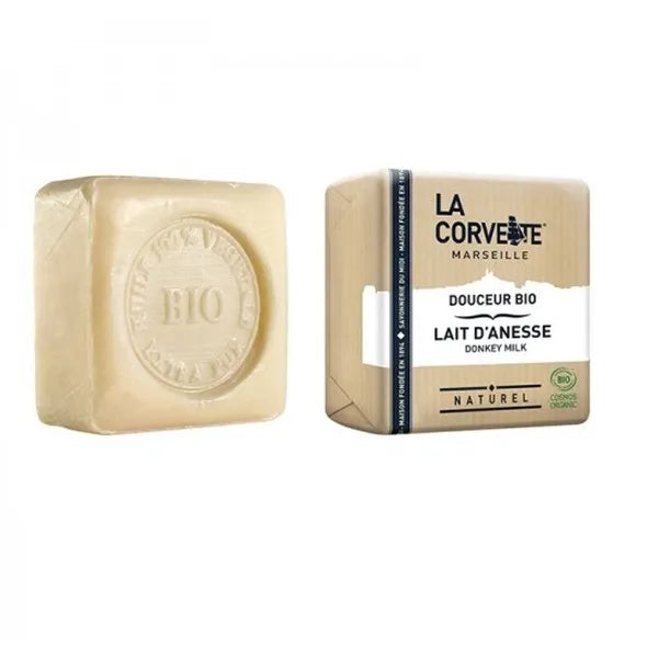 LA CORVETTE MARSEILLE Savon Douceur Bio Lait d'Anesse, 100g