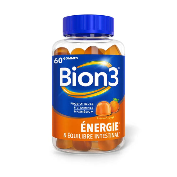 BION3 ÉNERGIE - Multivitamines, Vitamine B12, Vitamine C, Vitamine D, Magnésium & Probiotiques, 60 gommes