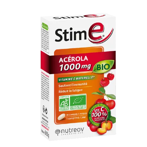 NUTREOV Stime Acérola 1000mg Bio, 28 comprimés
