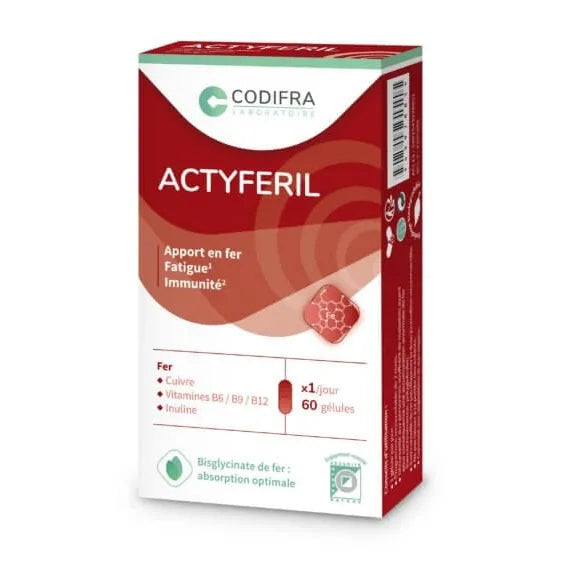 CODIFRA ACTYFERIL - Apport en Fer, 60 gélules