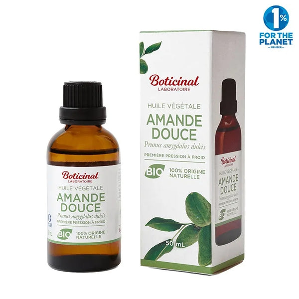 BOTICINAL LABORATOIRE Huile Végétale Bio 100% Pure et Naturelle - Amande Douce, 50ml
