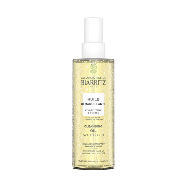 LABORATOIRES DE BIARRITZ Huile Démaquillante Bio - Visage, Yeux et Lèvres - Tous Types de Peaux, 200ml
