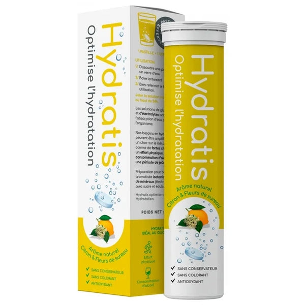 HYDRATIS Hydratation - Citron & Fleur de Sureau - 20 pastilles effervescentes