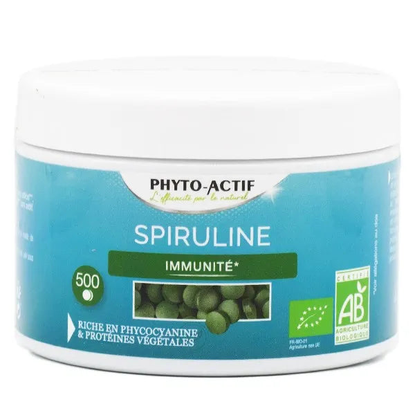 PHYTO-ACTIF Spiruline Ecocert, 500 comprimés