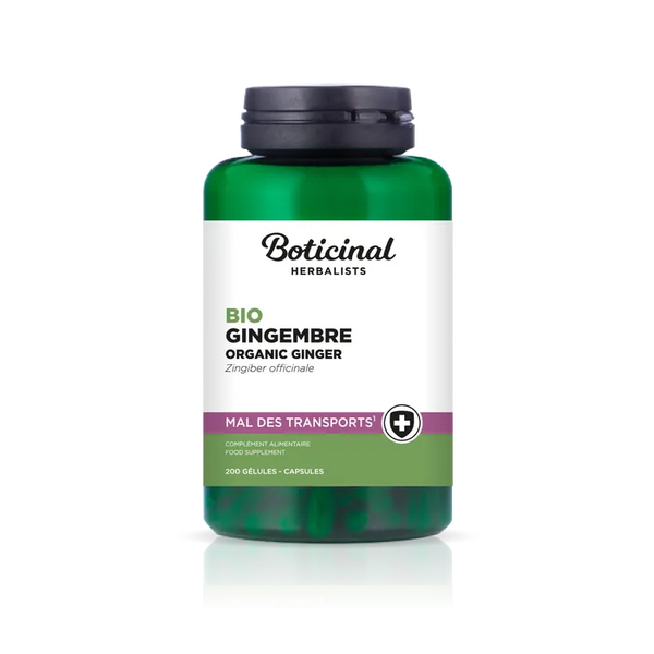 BOTICINAL LABORATOIRE MAL DES TRANSPORTS - Gingembre Bio, 200 gélules végétales
