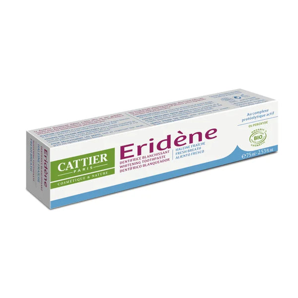CATTIER ERIDÈNE - Dentifrice Blanchissant Haleine Fraîche Bio, 75ml
