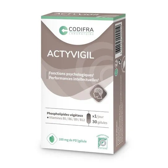 CODIFRA ACTYVIGIL - Fonctions Psychologiques et Performances Intellectuelles, 30 gélules