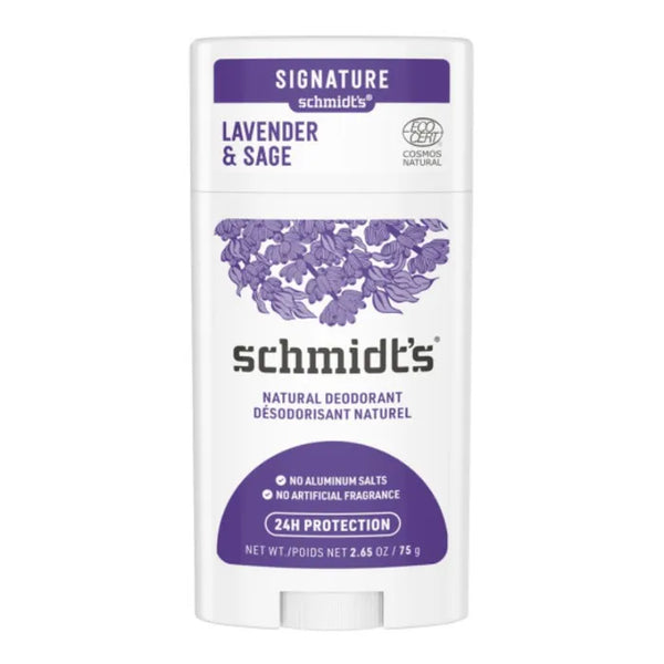 SCHMIDT-S SIGNATURE - Déodorant Stick Lavande et Sauge, 75g