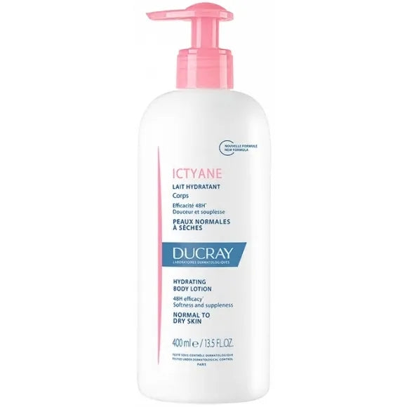 DUCRAY ICTYANE - Lait Hydratant - Corps - Peaux Normales à Sèches, 400ml