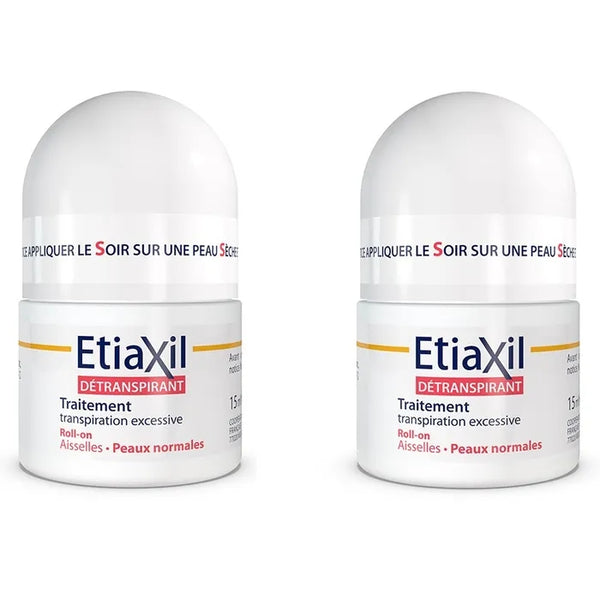ETIAXIL Détranspirant Aisselles Roll-On, 2x15ml