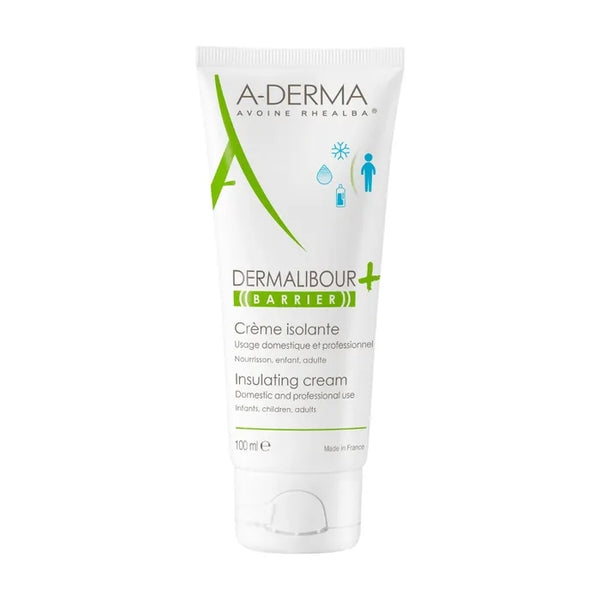 A-DERMA DERMALIBOUR+ - Crème Barrière Isolante - Visage et Corps - Peaux Irritées, 100ml