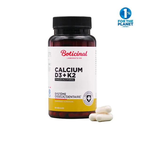 BOTICINAL LABORATOIRE SYSTEME OSSEUX - Calcium Vitamine D3 Vitamine K2, 90 gélules végétales