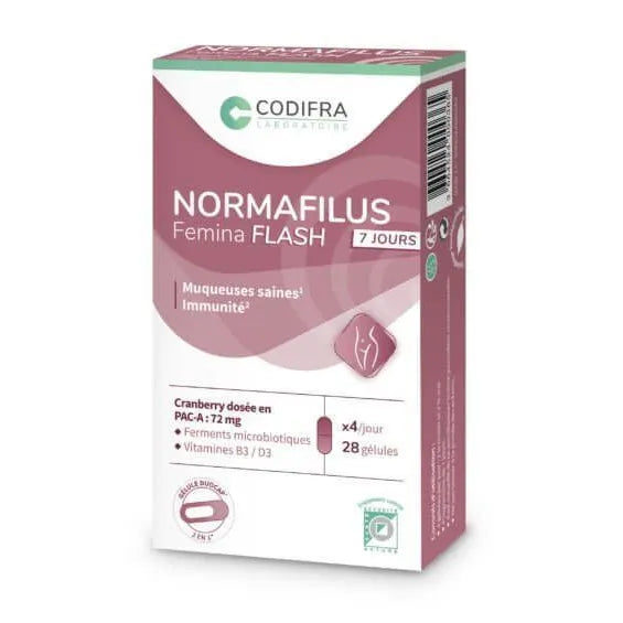 CODIFRA NORMAFILUS FEMINA FLASH - Muqueuses Saines et Immunité, 28 gélules
