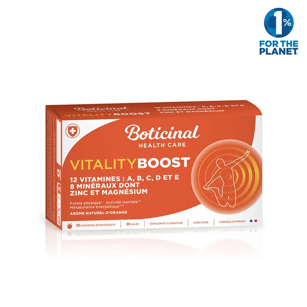 BOTICINAL LABORATOIRE Vitality Boost Energie, 30 comprimés effervescents orange sans sucre