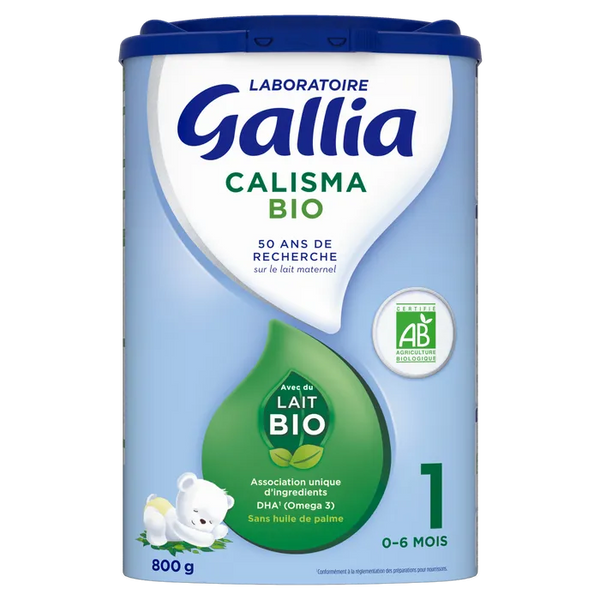 GALLIA CALISMA BIO - Lait en Poudre 1er Âge Bio - De 0 à 6 mois, 800g