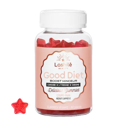 LASHILÉ BEAUTY GOOD DIET BOOST MINCEUR - Délicious Gummies Coupe Faim, 60 Gummies
