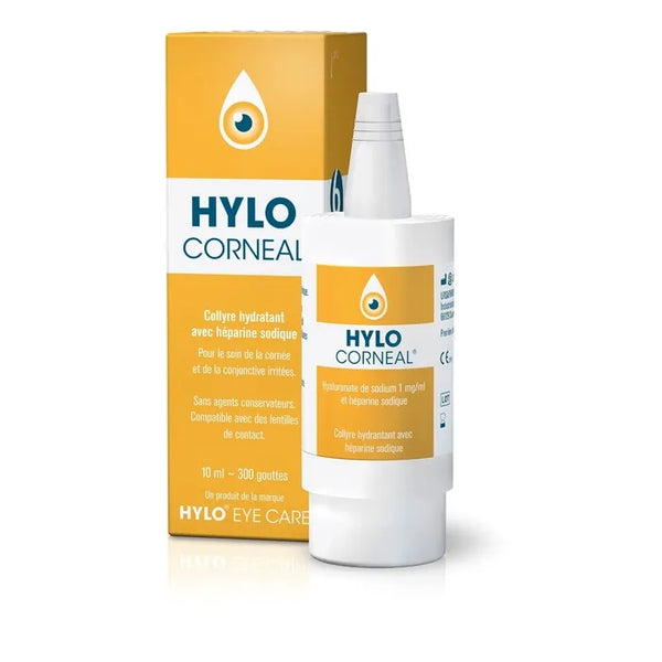 HYLO EYE CARE HYLO CORNEAL - Collyre Hydratant avec Héparine Sodique - 300 Gouttes, 10ml